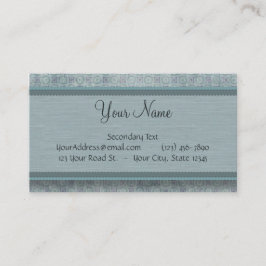 Denim-blaues Münzen-Muster mit Monogramm Visitenkarte