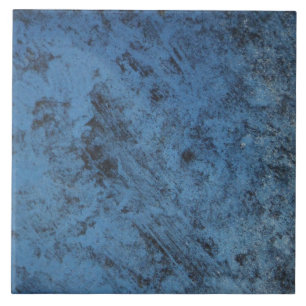 Denim Blaues Retro-Oldtimer, rostiges Metall Fliese