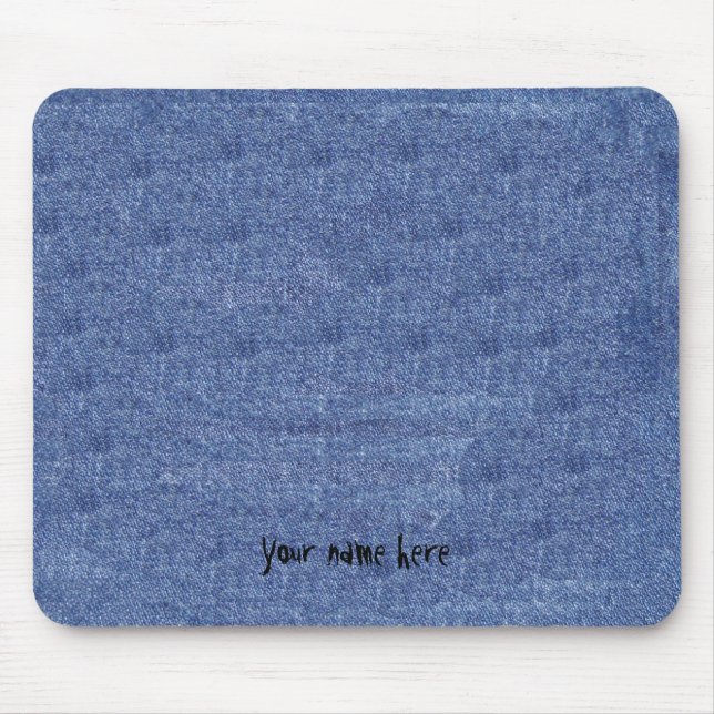 Denim-Blick und Ihr Name Mousepad (Vorne)