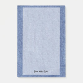 Denim-Blick und Ihr Name Post-it Klebezettel