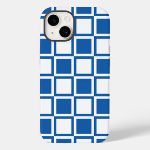 Denim Blue Bold Mod Squares Case-Mate iPhone 14 Hülle