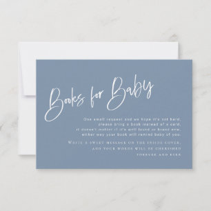 Denim Blue Boy Baby Shower Books für Baby Card