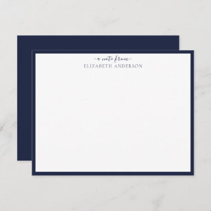Denim Blue Classic Border Note Card Mitteilungskarte