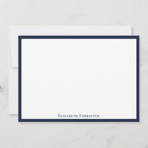Denim Blue Elegante Moderne Flachbildschirm-Karte Mitteilungskarte