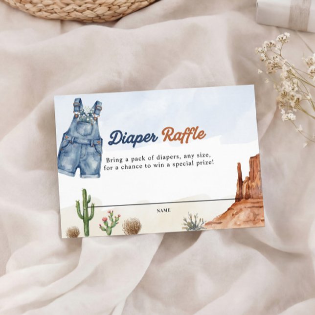 Denim Blue Jean Diaper Raffle Card  Begleitkarte (Von Creator hochgeladen)