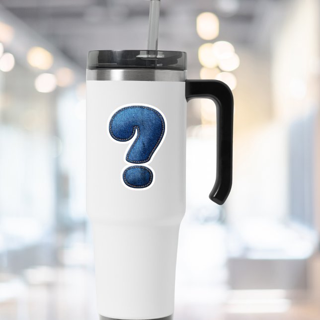 Denim Blue Jean Question Mark Symbol Sticker (Von Creator hochgeladen)