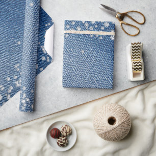 Denim Blue Jeans Diamant Geschenkpapier