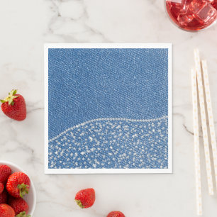 Denim Blue Jeans Diamant Serviette