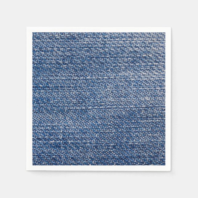 Denim Blue Jeans Imitats Texture Rustic Serviette (Vorderseite)