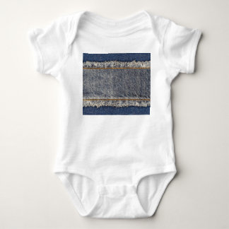Denim Blue Jeans: Lässiger Doppelpflaster Baby Strampler