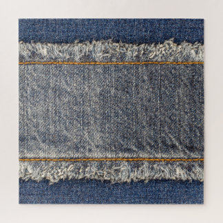 Denim Blue Jeans: Lässiger Doppelpflaster Puzzle