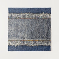 Denim Blue Jeans: Lässiger Doppelpflaster