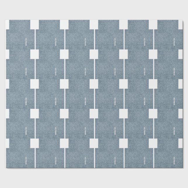 Denim Blue Jeans sehen wrapping Paper aus Geschenkpapier (Saum)