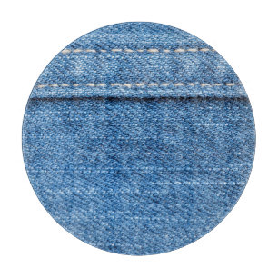 Denim Blue: Klassische Jeans Texture. Schneidebrett