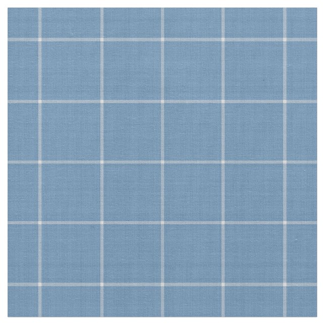 Denim Blue Large Gingham Checkered pattern Stoff (Nahaufnahme)