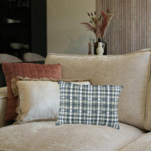 Denim Blue Sage Green Kariert Lumbar