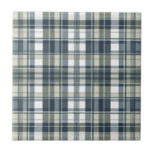 Denim Blue Sage Green White Fliese