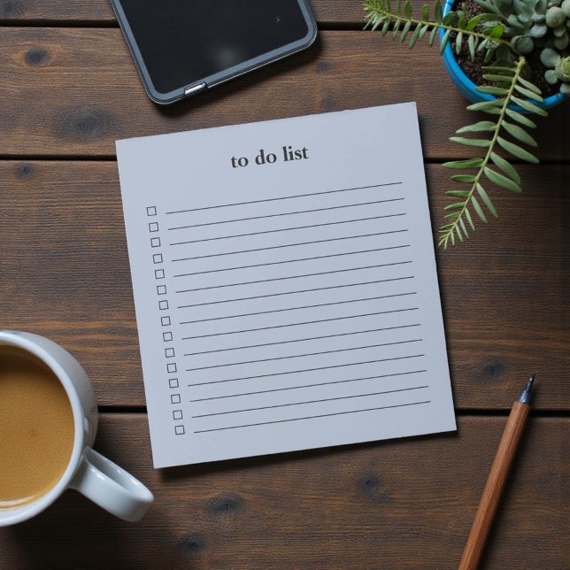 Denim Blue To Do List Minimalist Teacher Simple Notizblock (Denim Blue To Do List Minimalist Teacher Simple Notepad)