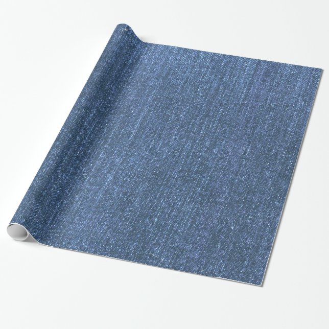 Denim-Blues Geschenkpapier (Ungerollt)