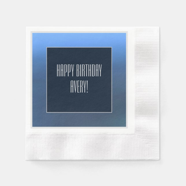 Denim Blues Paper Napkin Serviette (Vorderseite)