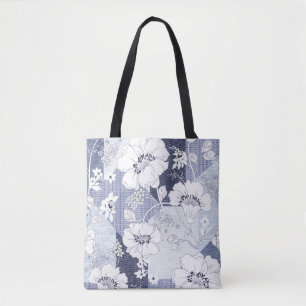 Denim Blume Patchwork, nahtlos Muster.