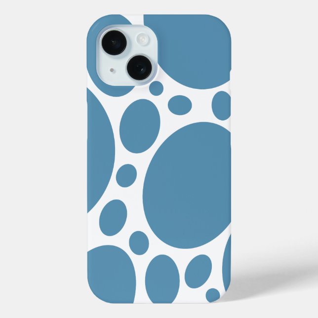 Denim Bule Bubbles Case-Mate iPhone Hülle (Rückseite)