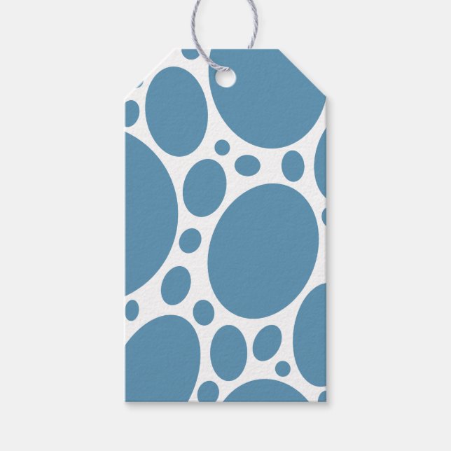 Denim Bule Bubbles Geschenkanhänger (Vorderseite)