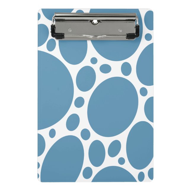 Denim Bule Bubbles Mini Klemmbrett (Vorderseite)