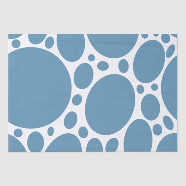 Denim Bule Bubbles Seidenpapier (Vorderseite)