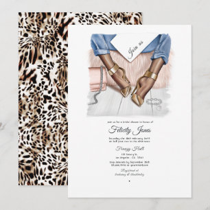 Denim Chic Brautparty Einladung