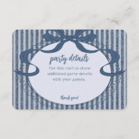 Denim Coquette Bow Blaues Jeans Baby-Party-Details