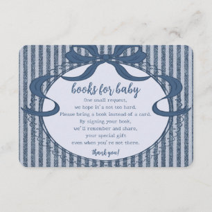 Denim Coquette Schleife Blue Jean Baby Bücher für Begleitkarte