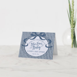Denim Coquette Schleife Blue Jean Baby Dankeskarte
