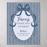 Denim Coquette Schleife Blue Jean Baby-Geschenke S