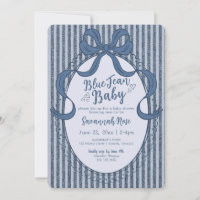 Denim Coquette Schleife Blue Jean Babyparty