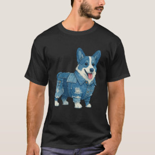 Denim Corgi Mama Lustige Corgi Liebhaber Hund Pers T-Shirt