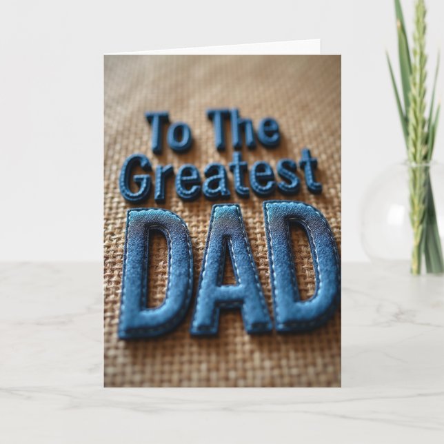 Denim Dads Day Stoffkarte Karte (Vorderseite)