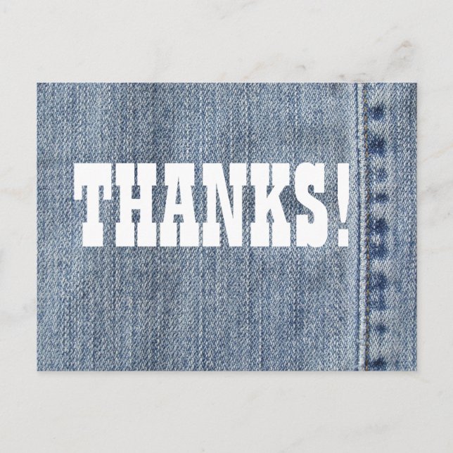 Denim-Dank Postkarte (Vorderseite)