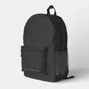 Denim Dark Gray Black Jeans Stylish Bedruckter Rucksack