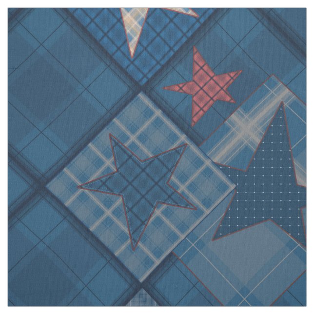Denim, Denim, Blau, Patchwork Stoff (Muster)