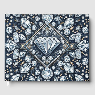 Denim & Diamanten Glamour Funkelnd Gästebuch