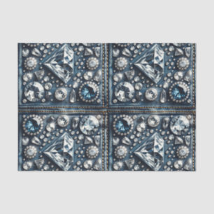 Denim & Diamonds Bling Edelstein Glam Schmuck Seidenpapier