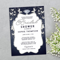 Denim Diamonds Butterfly Rahmen Blenden Brautparty