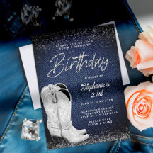Denim Diamonds Cowgirl Boots Bling 21. Geburtstag