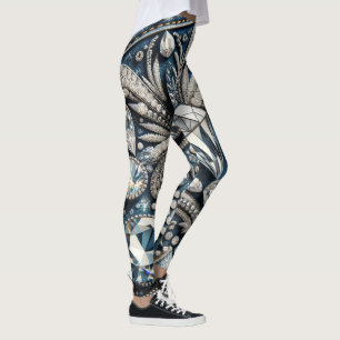 Denim & Diamonds Edelstein-Jean-Geburtstagsfeier Leggings