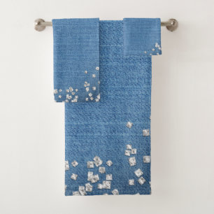 Denim & Diamonds Funkelndes Glanz Custom Badhandtuch Set