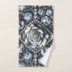 Denim & Diamonds Glam Bling Rose Juwelen Badhandtuch Set