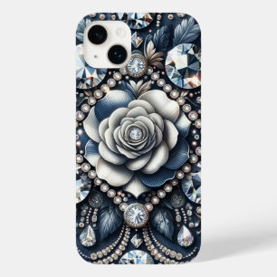 Denim & Diamonds Glam Bling Rose Schmuck Case-Mate iPhone 14 Plus Hülle