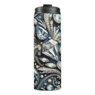 Denim & Diamonds Glam Glitter Thermosbecher