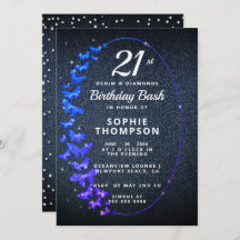 Denim Diamonds Glitzer Butterfly Birthday Party